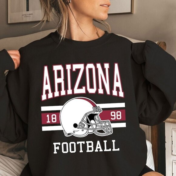 Tops - Vintage Arizona Cardinals Football Sweatshirt, 1898 Style Arizona Football Shirt